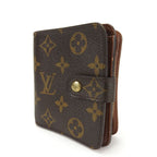 Louis Vuitton Bifold Wallet Compact Zip Monogram Canvas Brown Goldhardwar — view 2