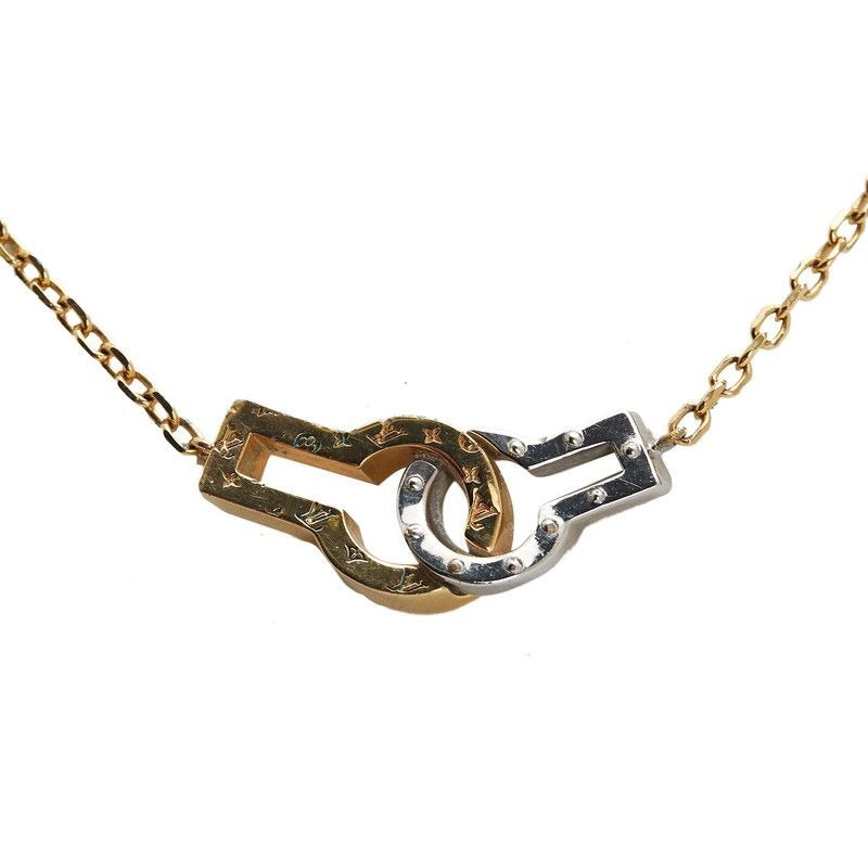 Louis Vuitton Collier Twin Rocks Gold Silver Plated Metal — view 2
