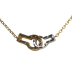 Louis Vuitton Collier Twin Rocks Gold Silver Plated Metal — view 2