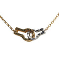 Louis Vuitton Collier Twin Rocks Gold Silver Plated Metal
