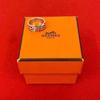 Hermes Suntulle Belt Motif Silver 925 Ring No 10 Accessory 90503 — view 2