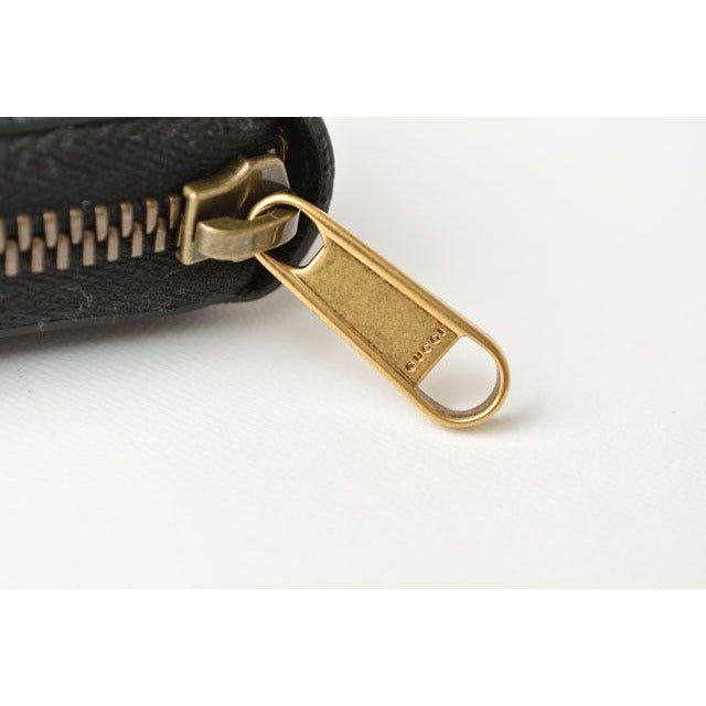 Gucci Long Wallet Vintage Logo Print Black — view 8