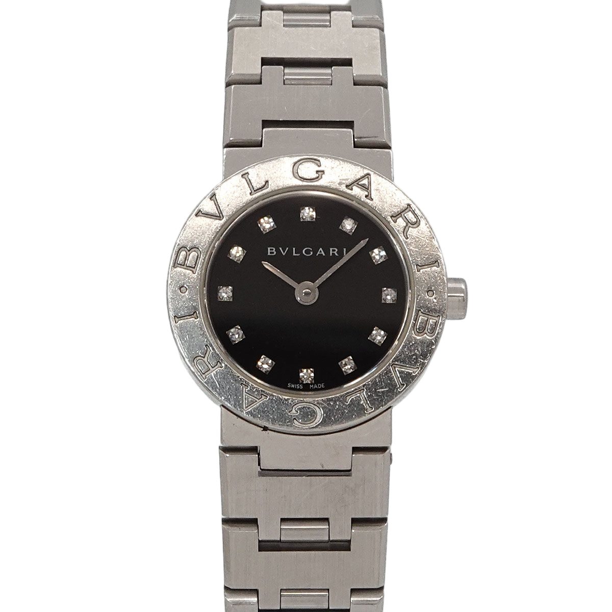 Bvlgari Watch Diamond Silver Quartz