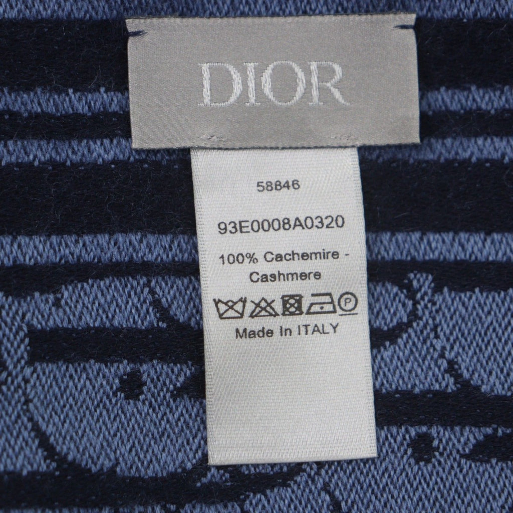 Dior Homme Cashmere Shawl Scarf with Fringe — view 6