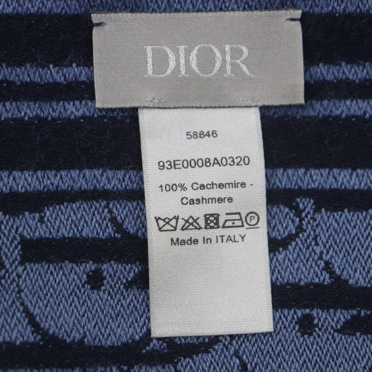 Dior Homme Cashmere Shawl Scarf with Fringe — view 6