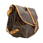 Louis Vuitton Saumur 35 Monogram Leather Brown Shoulder Bag Gold — view 2