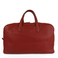 Hermes Viktoriia 50 Rouge Ash Silver Taurillon Boston Bag