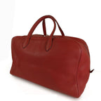 Hermes Viktoriia 50 Rouge Ash Silver Taurillon Boston Bag — view 2