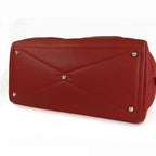 Hermes Viktoriia 50 Rouge Ash Silver Taurillon Boston Bag — view 3