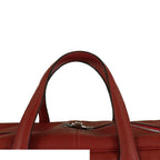 Hermes Viktoriia 50 Rouge Ash Silver Taurillon Boston Bag — view 4