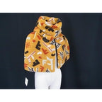 Fendi Polyester Wool Shearling Style Scarf Shawl Yellow — view 2