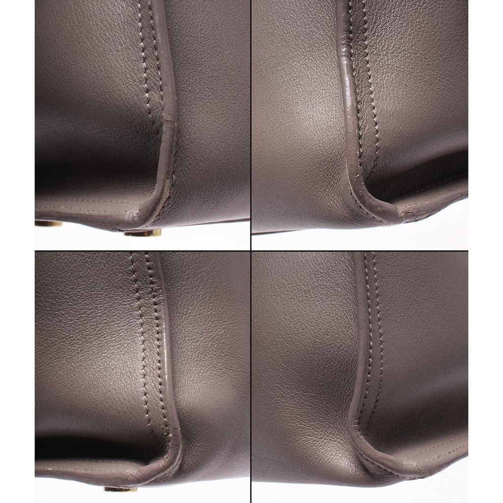 Saint Laurent Paris 2-Way Shoulder Bag Crossbody Baby Cabas Gray Size Details — view 5
