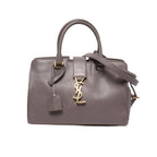 Saint Laurent Paris 2-Way Shoulder Bag Crossbody Baby Cabas Gray Size Details