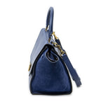 Celine Small Medium Swing Royal Blue Grain Calfskin Leather Shoulder Bag — view 3
