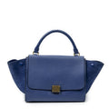 Celine Small Medium Swing Royal Blue Grain Calfskin Leather Shoulder Bag
