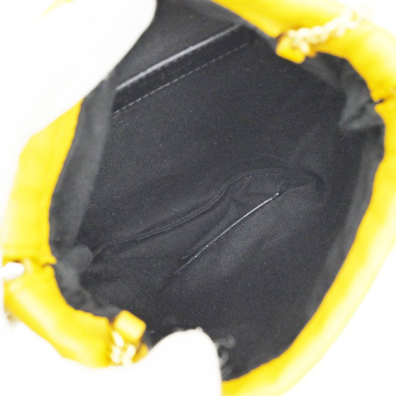 Saint Laurent Drawstring Mini Chain Shoulder Bag Yellow — view 6