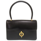 Hermes Vintage Leather Black Handbag 1126