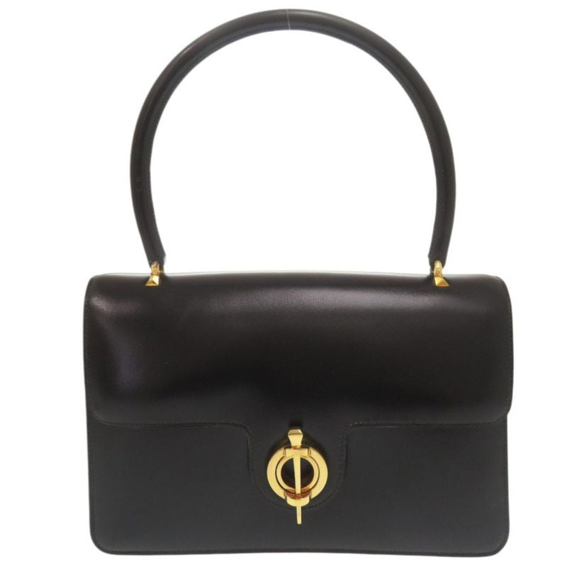 Hermes Vintage Leather Black Handbag 1126
