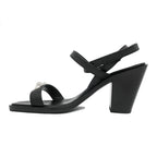 Hermes Sandals Eveless BK 37 1 2 Leather Ankle Strap — view 3