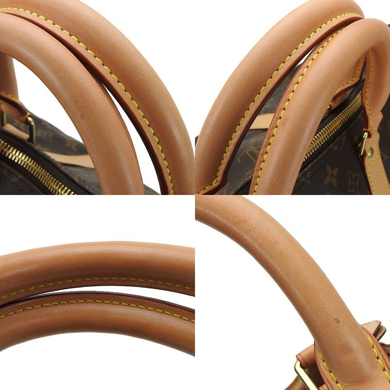 Louis Vuitton Boston Bag Keepall 55 Bandouliere Monogram Nubuck Brown — view 5