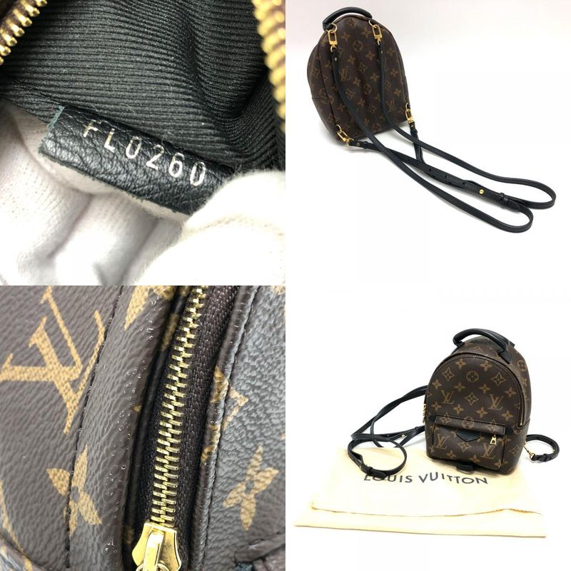 Louis Vuitton Backpack Palm Springs Mini Monogram Canvas Brown — view 9