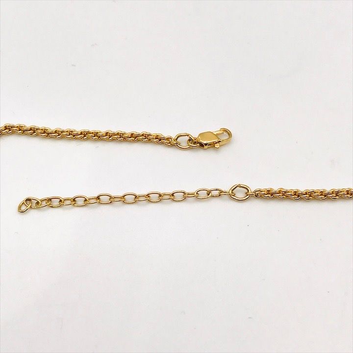 Saint Laurent Yves YSL Heart Motif Chain Necklace Gold — view 4