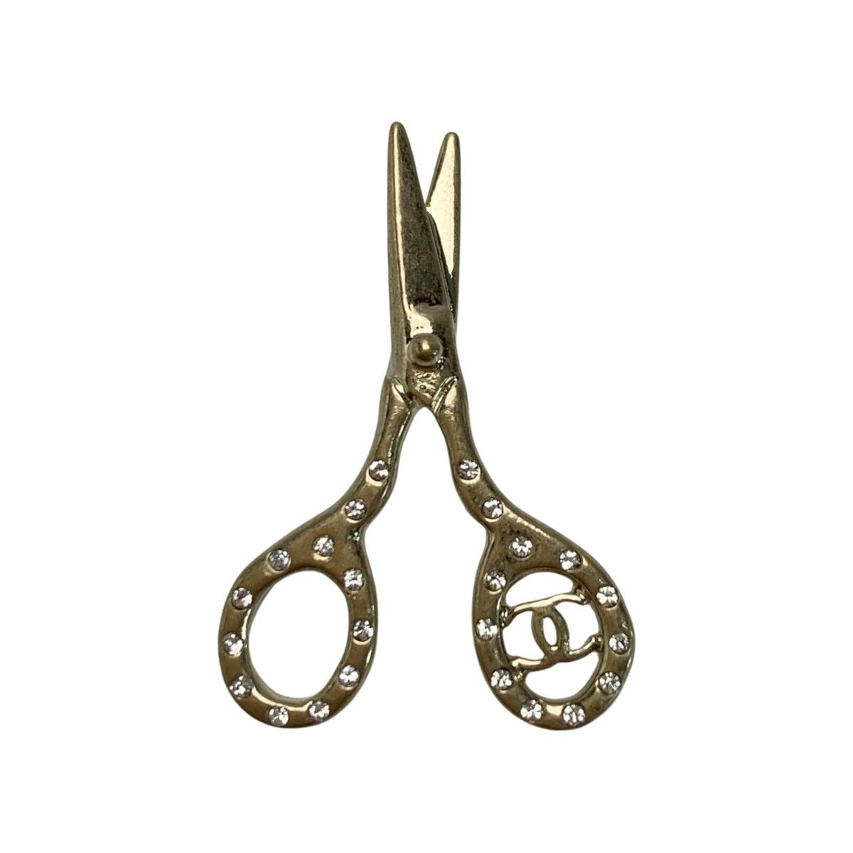 Chanel Scissors Brooch B21 V Gold Pin Type — view 2