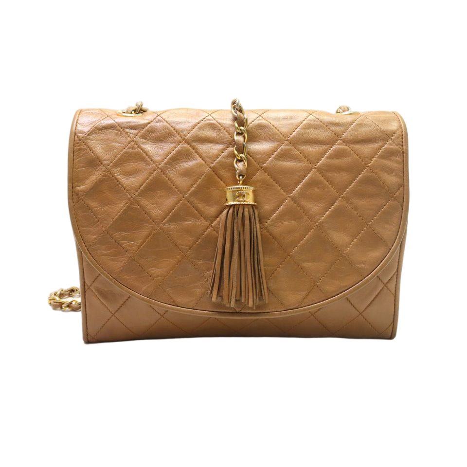 Chanel Lambskin Quilted Chain Shoulder Bag