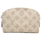 Louis Vuitton Pochette Cosmetic PM Pouch Mini Bag Beige
