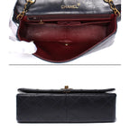 Chanel Chain Shoulder Bag Quilted Full Flap Gold Lambskin — view 3