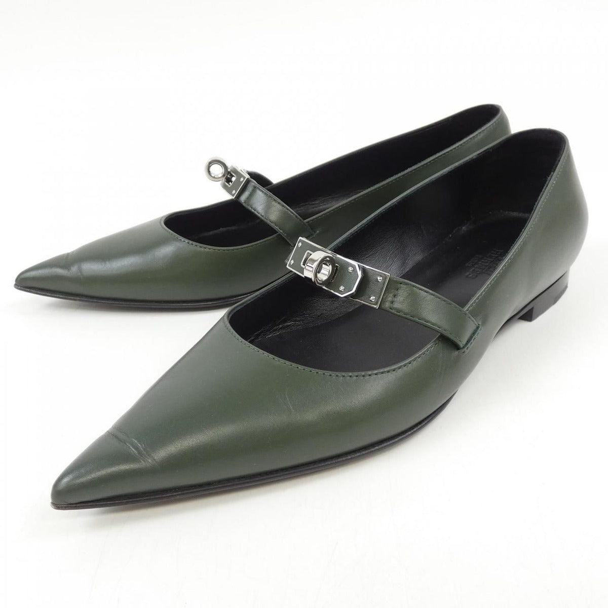 Hermes Kelly Buckle Flat Shoes — view 3
