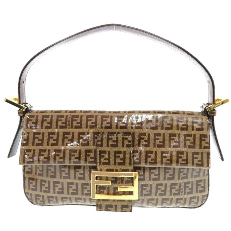 Fendi Zucchino Mamma Bucket Brown Handbag 0894