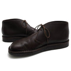 Prada Chukka Boots Shoes Men Leather Dark Brown Psu644 Flat Sole Plain — view 3