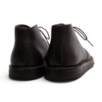 Prada Chukka Boots Shoes Men Leather Dark Brown Psu644 Flat Sole Plain — view 4