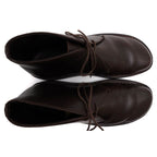 Prada Chukka Boots Shoes Men Leather Dark Brown Psu644 Flat Sole Plain — view 5
