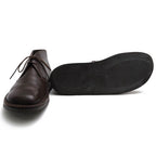 Prada Chukka Boots Shoes Men Leather Dark Brown Psu644 Flat Sole Plain — view 7
