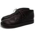 Prada Chukka Boots Shoes Men Leather Dark Brown Psu644 Flat Sole Plain