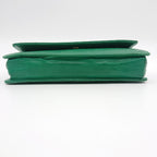 Chanel Pouch Caviar Leather Green CC Logo — view 5