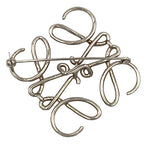 Loewe Anagram Brooch Metal Silver — view 2