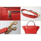 Celine Shoulder Bag Trapeze Red 2-Way with Strap — view 7