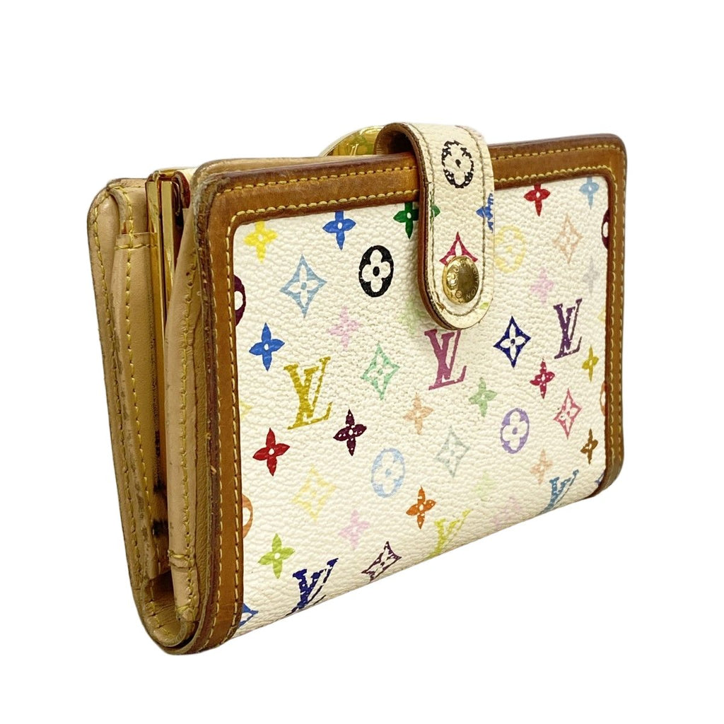Louis Vuitton Wallet Monogram Multicolor Porte-Monnaie Vier Viennois Blanc — view 2