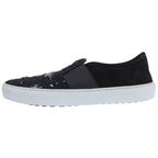 Chanel Coco Mark Suede Leather Use Tweed Switch Slip-on Shoes 38 — view 2