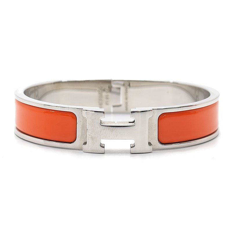 Hermes Clic Clac Bracelet Bangle Orange