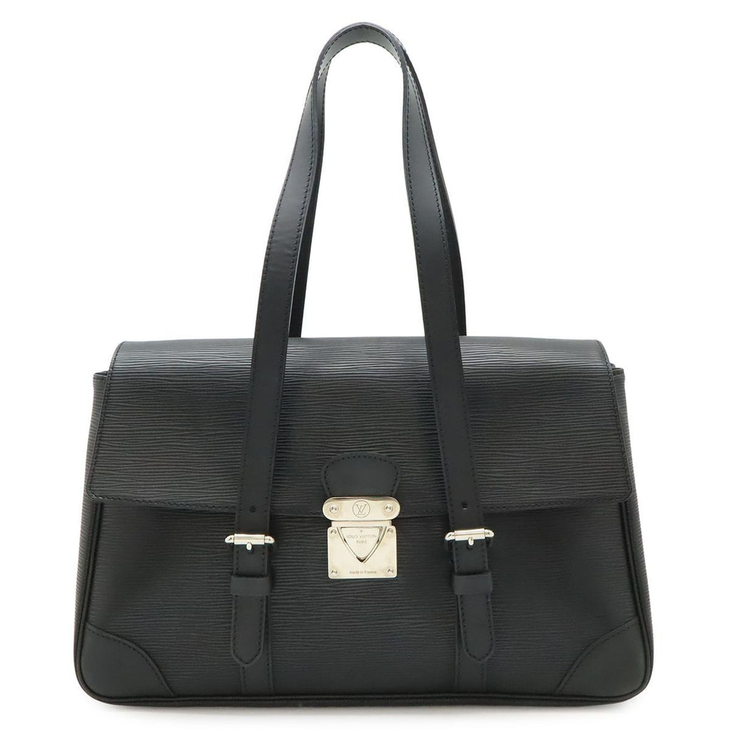 Louis Vuitton Epi Segur MM Shoulder Bag Leather Noir Black Silver