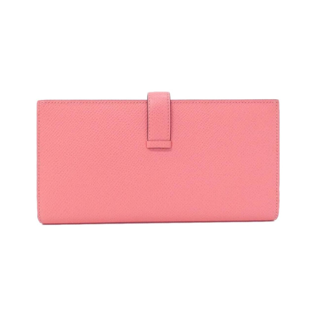 Hermes Bearn Souffle Wallet Rose Azalee — view 2
