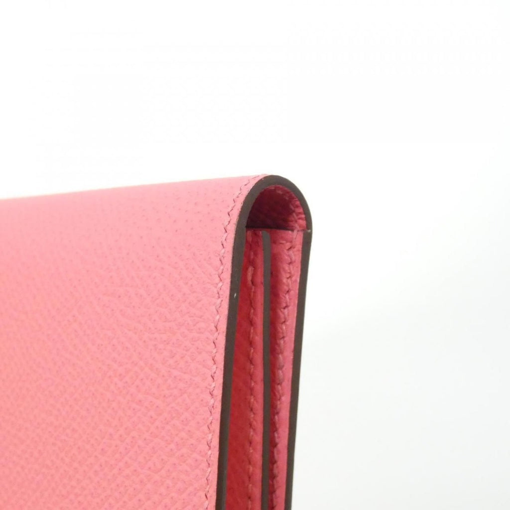 Hermes Bearn Souffle Wallet Rose Azalee — view 3