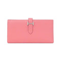 Hermes Bearn Souffle Wallet Rose Azalee