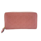 Gucci Round Zipper Long Wallet Pink