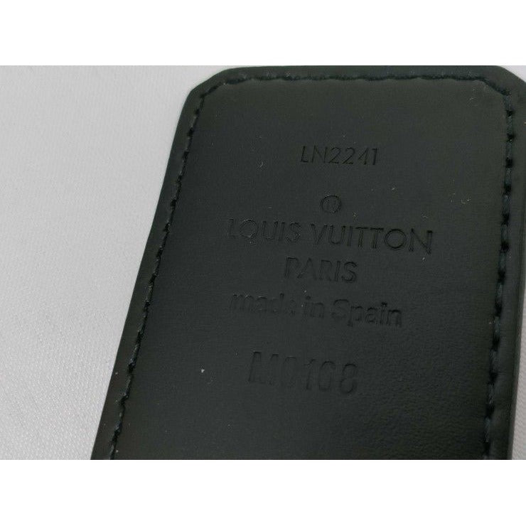 Louis Vuitton Belt Ceinture LV Circle Black Monogram Eclipse Leather — view 5