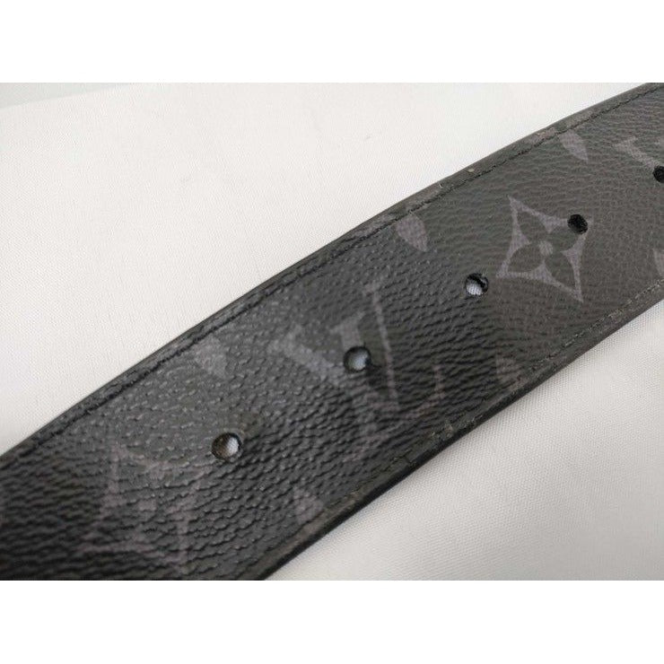 Louis Vuitton Belt Ceinture LV Circle Black Monogram Eclipse Leather — view 8